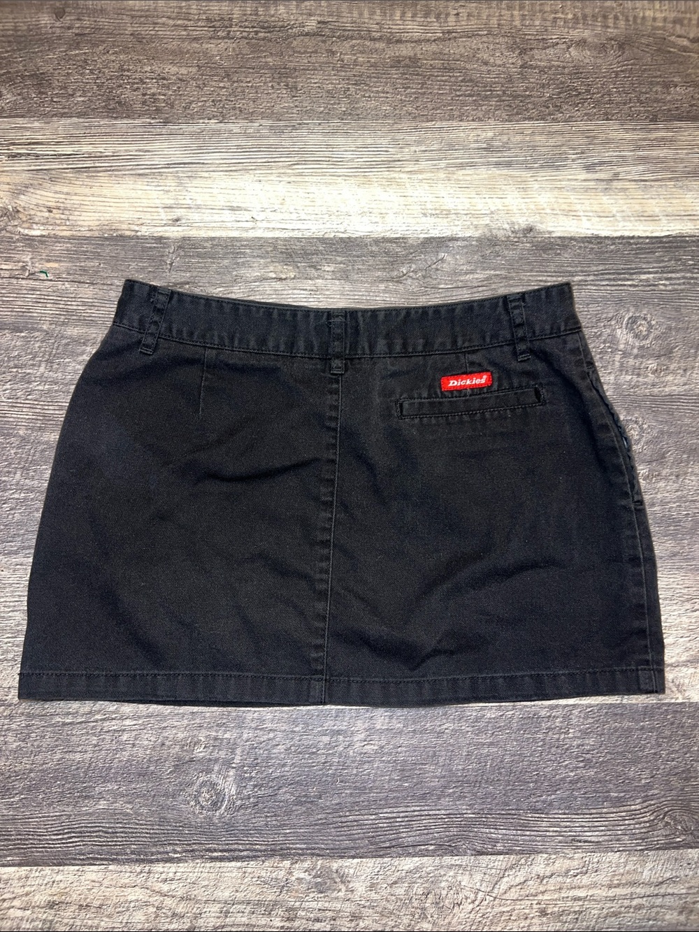 Vintage Y2K Dickies Black Micro Mini Skirt Juniors Size 9 Workwear